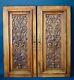 Pair Of Antique French Carved Wood Cupboard Doors Wall Panels Griffin