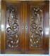 Pair Of Antique French Carved Wood Cupboard Doors Wall Panels Solid Walnut