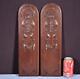 Pair Of Antique French Highly Carved Panels In Oak Wood Salvage