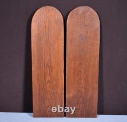 Pair of Antique French Highly Carved Panels in Oak Wood Salvage