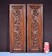 Pair Of Antique French Highly Carved Panels In Solid Walnut Wood Salvage