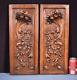 Pair Of Antique French Highly Carved Panels In Walnut Wood Salvage