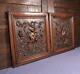 Pair Of Antique French Highly Carved Walnut Wood Panels