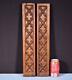 Pair Of Antique Gothic Carved Architectural Panels/trim In Solid Oak Wood