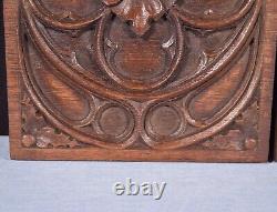 Pair of French Antique Gothic Revival Panels Solid Oak Wood Salvage Late 1800's