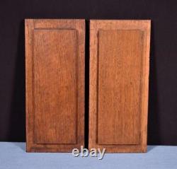 Pair of Gothic Linen Fold Carved Architectural Panels/Trim in Solid Oak Wood