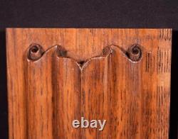 Pair of Gothic Linen Fold Carved Two Sided Panels/Trim in Solid Oak Wood