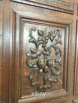 Pair of Reclaimed Decorative Antique Handcarved Wooden Door Panels