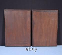 Pair of Vintage French Solid Beech Wood Highly Carved Panels withGriffins/Dragons