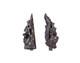 Pair Of Vintage Hand-carved Wooden Floral Wall Panels Decorative Corbels