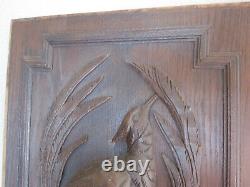 Pair off black forest panels antiques french wood carving hunting