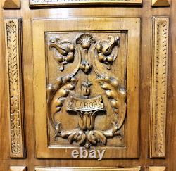 Pair peace work scroll carving panel Antique french architectural salvage 20