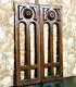 Pair Rosette Pierced Wood Carving Panel Antique French Architectural Salvage