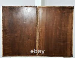 Pair scroll leaves decorative carving panel Antique french architectural salvage