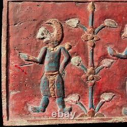 Primitive Carved Wood Story Board Panel Bali Aga Tribal Antique Carving Fine Art