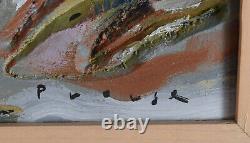 ROD PROUSE Original Painting on Carved Wood Panel 11x72 Canadian Listed