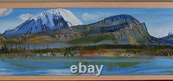 ROD PROUSE Original Painting on Carved Wood Panel 11x72 Canadian Listed