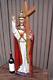 Rare Xl Wood Carved Christus Christ King Crucifix Panel Statue Signed 1963