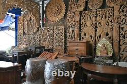 Redefine your home with 14 x 35 Luxury fretwork, hand-carved teak wall panel