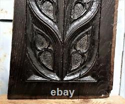 Rosette cathedral wood carving panel Antique french architectural salvage 20