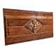 Rosette Flower Wood Carving Panel 14.37 In Antique French Architectural Salvage