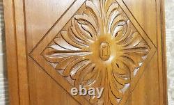 Rosette rosace flower carved wood panel Antique french architectural salvage 18