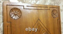 Rosette rosace flower carved wood panel Antique french architectural salvage 18