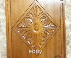 Rosette rosace flower carved wood panel Antique french architectural salvage 18