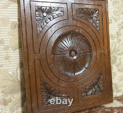 Rosette rosace flower carving panel Antique french architectural salvage 14