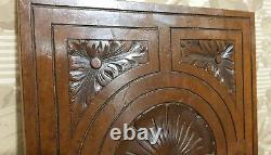 Rosette rosace flower carving panel Antique french architectural salvage 14