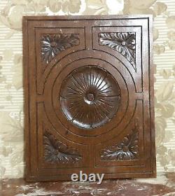 Rosette rosace flower carving panel Antique french architectural salvage 14