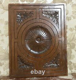 Rosette rosace flower carving panel Antique french architectural salvage 14