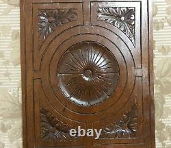 Rosette rosace flower carving panel Antique french architectural salvage 14