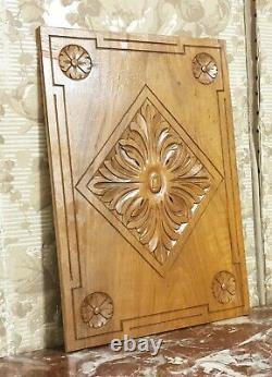 Rosette rosace flower carving panel Antique french architectural salvage 18