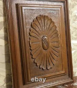 Rosette rosace flower wood carving panel Antique french architectural salvage
