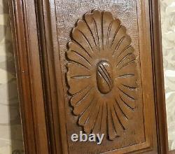 Rosette rosace flower wood carving panel Antique french architectural salvage