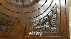 Rosette rosace flower wood carving panel Antique french architectural salvage 14