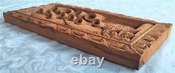 S. E. Asian Paddy Field Wood Carving Panel Native Storyboard