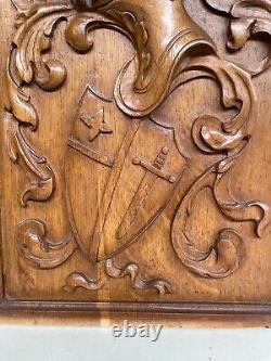 Sale! An Exceptional French Carved Coat of Arms/ Knight armour Panel in oak