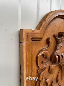 Sale! An Exceptional French Carved Coat of Arms/ Knight armour Panel in oak