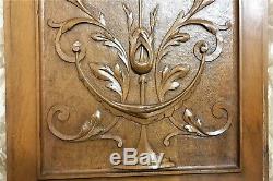 Scroll drapery walnut carving panel Antique french fruit architectural salvage