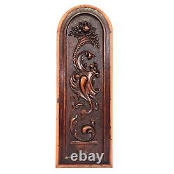 Scroll leaf fruit cornucopia carving panel Antique French architectural salvage