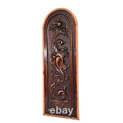 Scroll leaf fruit cornucopia carving panel Antique French architectural salvage