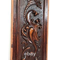 Scroll leaf fruit cornucopia carving panel Antique French architectural salvage