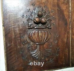 Scroll leaf fruit decorative carving panel Antique french architectural salvage