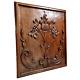 Scroll Leaf Fruit Vase Walnut Carving Panel Antique French Architectural Salvage