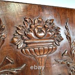 Scroll leaf fruit wood carving panel 1752 Antique French architectural salvage