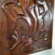 Scroll Leaf Shield Wood Carving Panel 163 Antique French Architectural Salvage