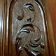 Scroll Leaf Shield Wood Carving Panel 24 In Antique French Architectural Salvage