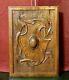 Scroll Leaves Blason Carved Wood Panel Antique French Architectural Salvage 18